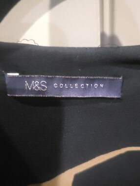 Marks & Spencer Black Jumpsuit with Beige Accent